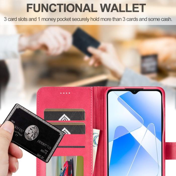 LC.imeeke - LC.IMEEKE Samsung Galaxy A55 5G Fodral PU Läder - Rosa