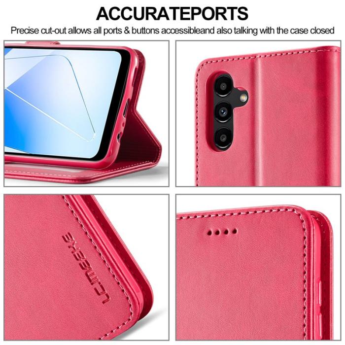 LC.imeeke - LC.IMEEKE Samsung Galaxy A55 5G Fodral PU Läder - Rosa