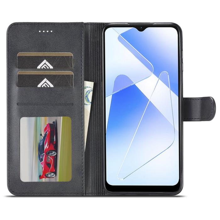 LC.imeeke - LC.IMEEKE Samsung Galaxy A55 5G Fodral PU Läder - Svart