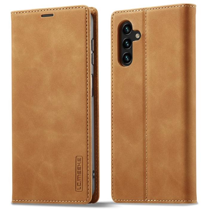 LC.imeeke - LC.IMEEKE Samsung Galaxy A55 5G Wallet Fodral Microfiber - Brun