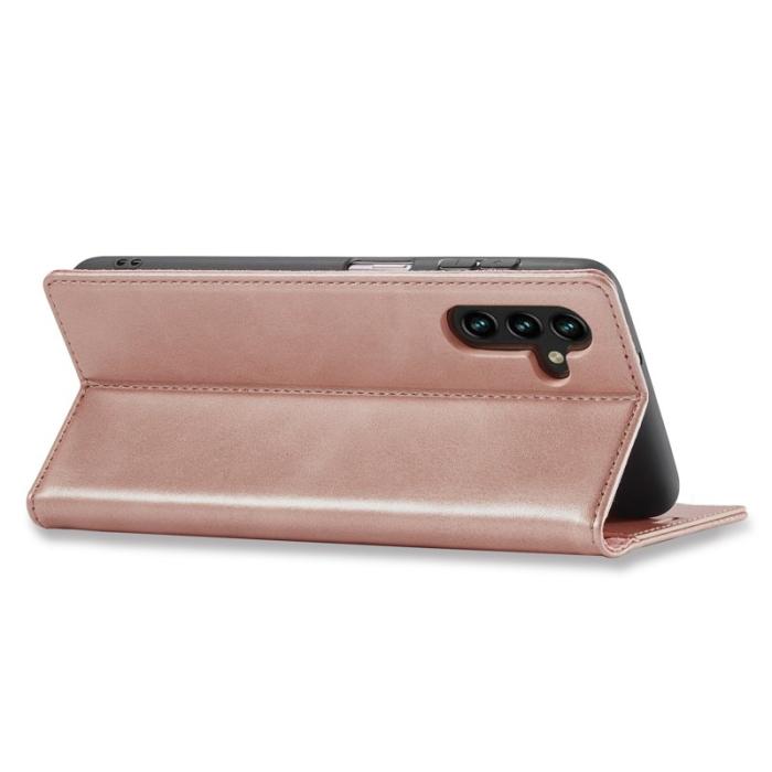 LC.imeeke - LC.IMEEKE Samsung Galaxy A55 5G Wallet Fodral Microfiber - Rose Gold