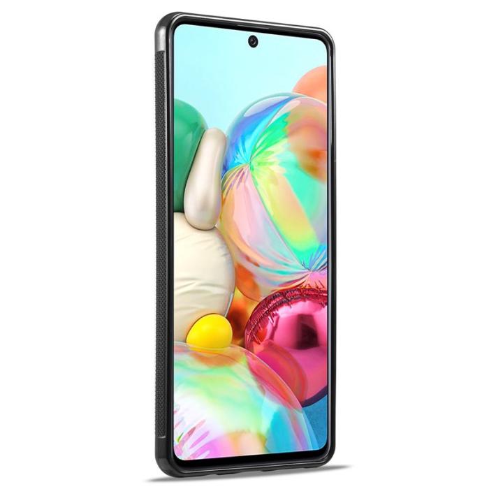 LC.imeeke - LC.IMEEKE Samsung Galaxy A71 Fodral PU Läder - Svart