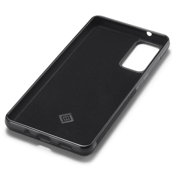 LC.imeeke - LC.IMEEKE Samsung Galaxy Note20 Fodral - Kolfiberläder - Svart