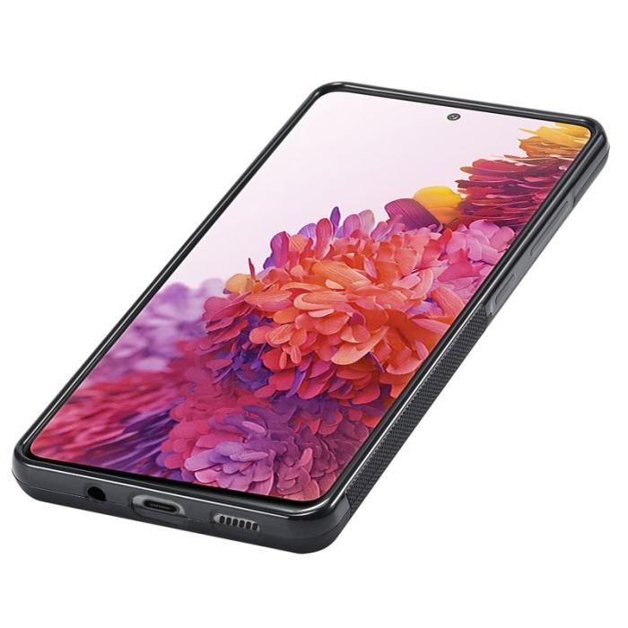 LC.imeeke - LC.IMEEKE Samsung Galaxy Note20 Fodral - Kolfiberläder - Svart