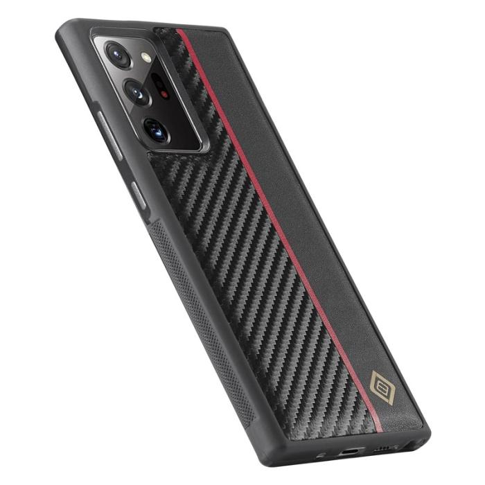 LC.imeeke - LC.IMEEKE Samsung Galaxy Note20 Ultra Fodral - Äkta läder - Svart