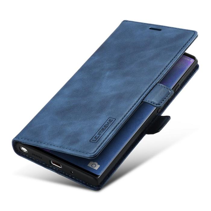 LC.imeeke - LC.IMEEKE Samsung Galaxy Note20 Ultra Skal Äkta läder - Blå