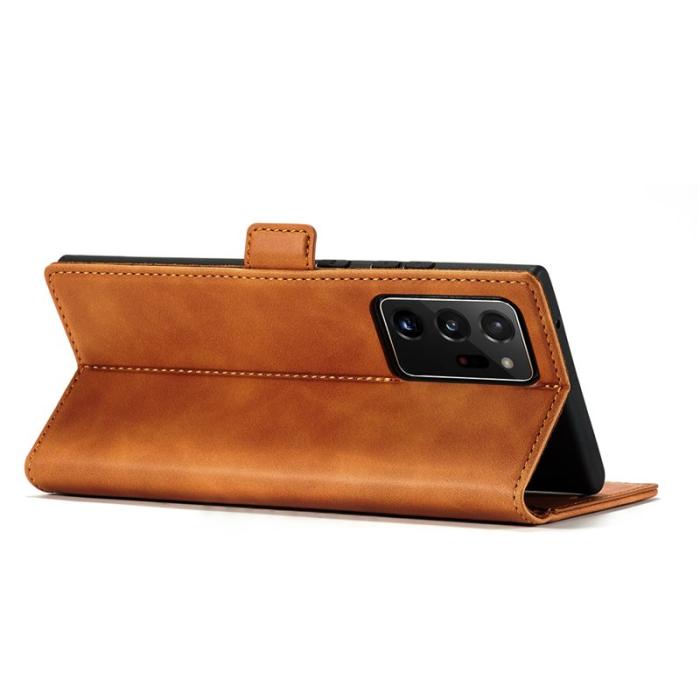 LC.imeeke - LC.IMEEKE Samsung Galaxy Note20 Ultra Skal Äkta läder - Brun
