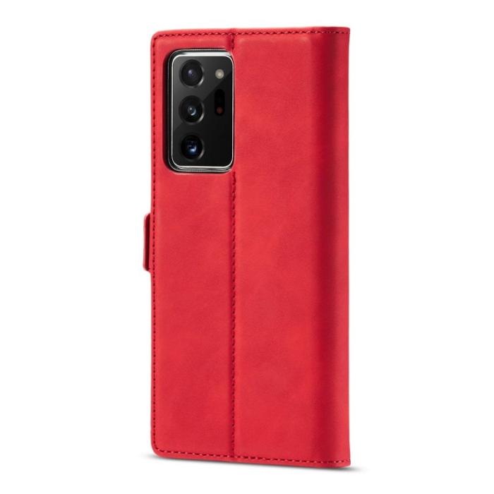 LC.imeeke - LC.IMEEKE Samsung Galaxy Note20 Ultra Skal Äkta läder - Röd