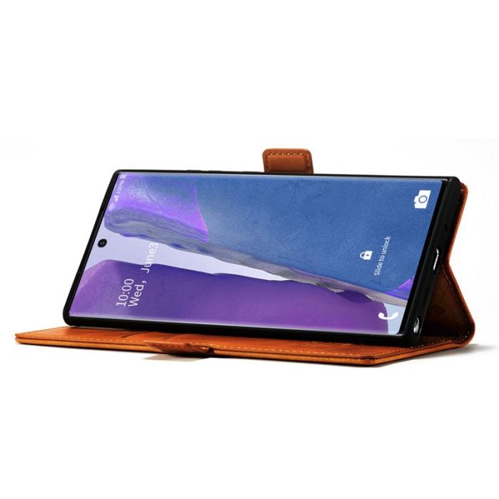 LC.imeeke - LC.IMEEKE Samsung Galaxy Note20 Ultra Skal Äkta läder - Röd