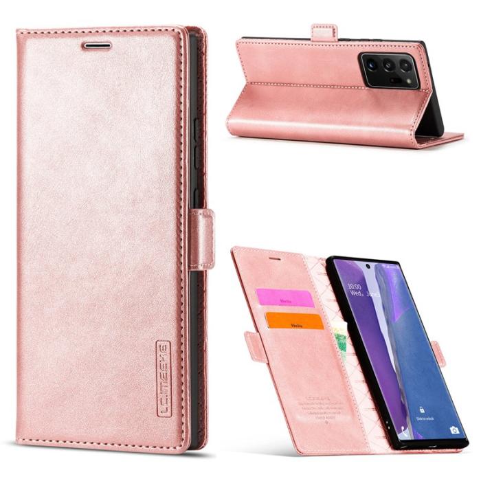 LC.imeeke - LC.IMEEKE Samsung Galaxy Note20 Ultra Skal Äkta läder - Roséguld