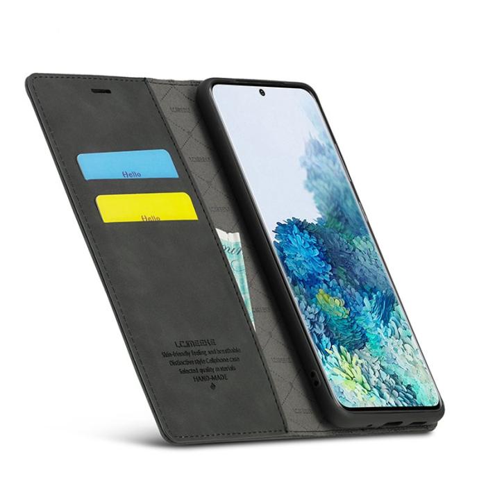 LC.imeeke - LC.IMEEKE Samsung Galaxy S20 Plus Skal Äkta läder - Svart