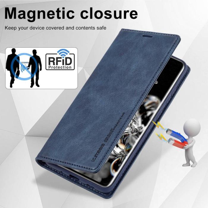 LC.imeeke - LC.IMEEKE Samsung Galaxy S20 Ultra Fodral PU Läder - Blå