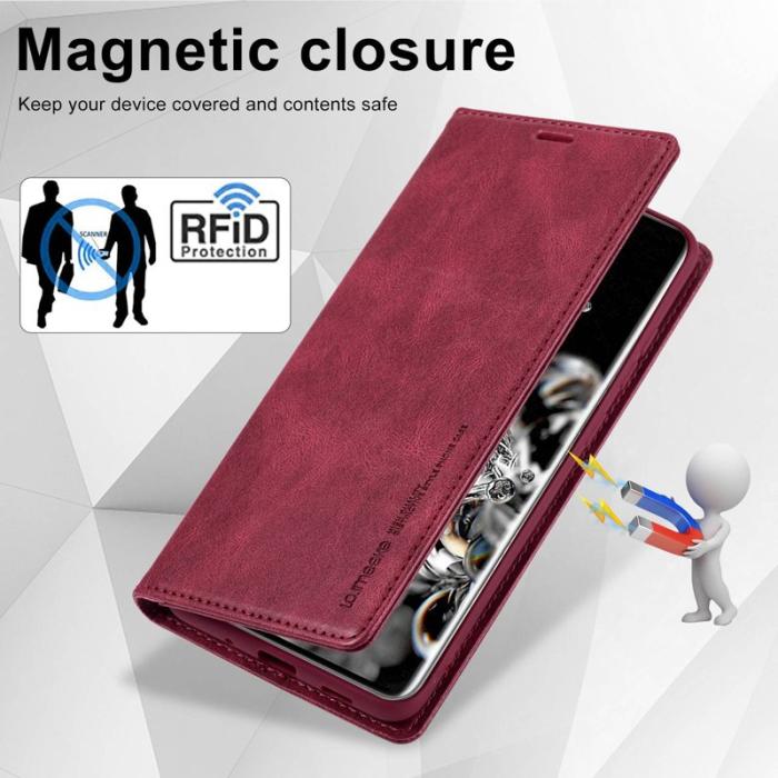 LC.imeeke - LC.IMEEKE Samsung Galaxy S20 Ultra Fodral PU Läder - Röd