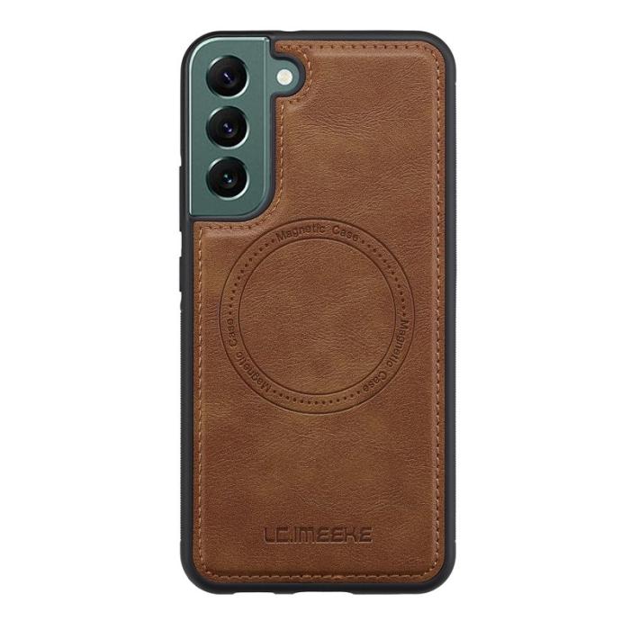 LC.imeeke - LC.IMEEKE Samsung Galaxy S21 FE 5G Fodral Äkta läder - Brun