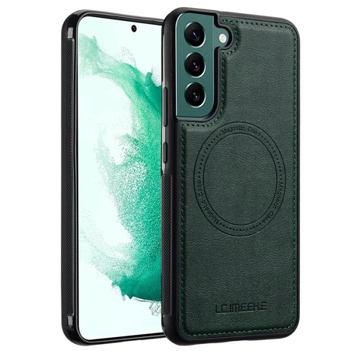 LC.imeeke - LC.IMEEKE Samsung Galaxy S21 FE 5G Fodral - Äkta läder - Grön