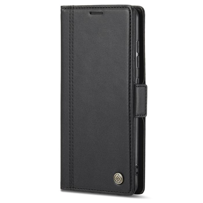 LC.imeeke - LC.IMEEKE Samsung Galaxy S21 FE Fodral PU Läder - Svart