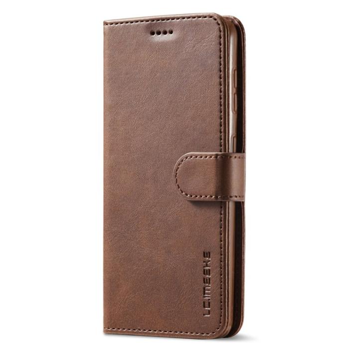 LC.imeeke - LC.IMEEKE Samsung Galaxy S21 Fodral PU Läder - Mörkbrun