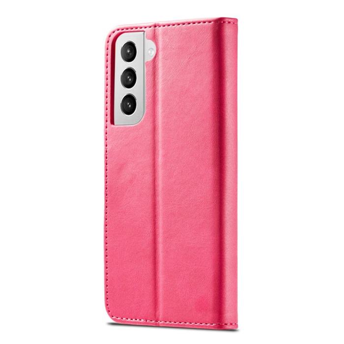 LC.imeeke - LC.IMEEKE Samsung Galaxy S21 Fodral - PU Läder - Rose