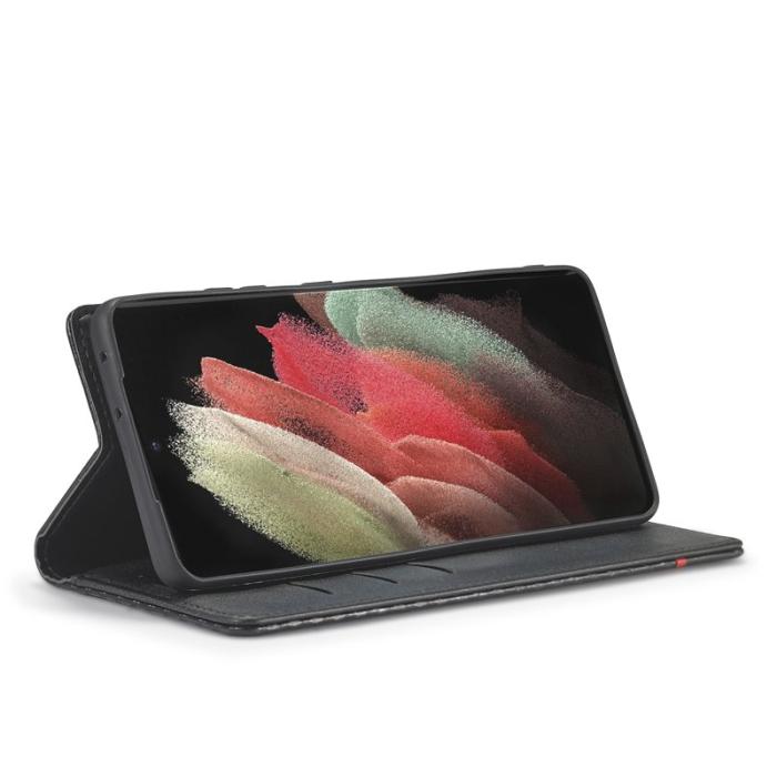 LC.imeeke - LC.IMEEKE Samsung Galaxy S21 Ultra Fodral PU Läder - Röd