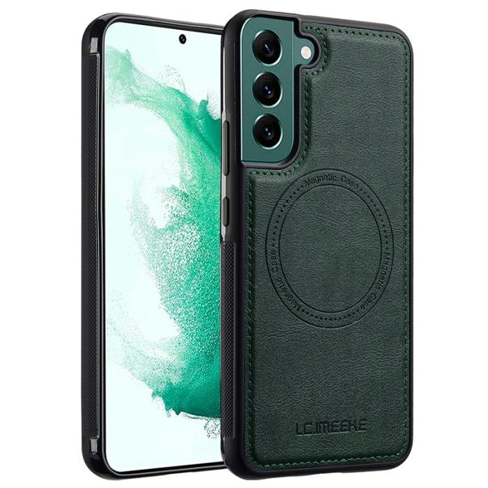 LC.imeeke - LC.IMEEKE Samsung Galaxy S22 5G Fodral - Äkta läder - Grön