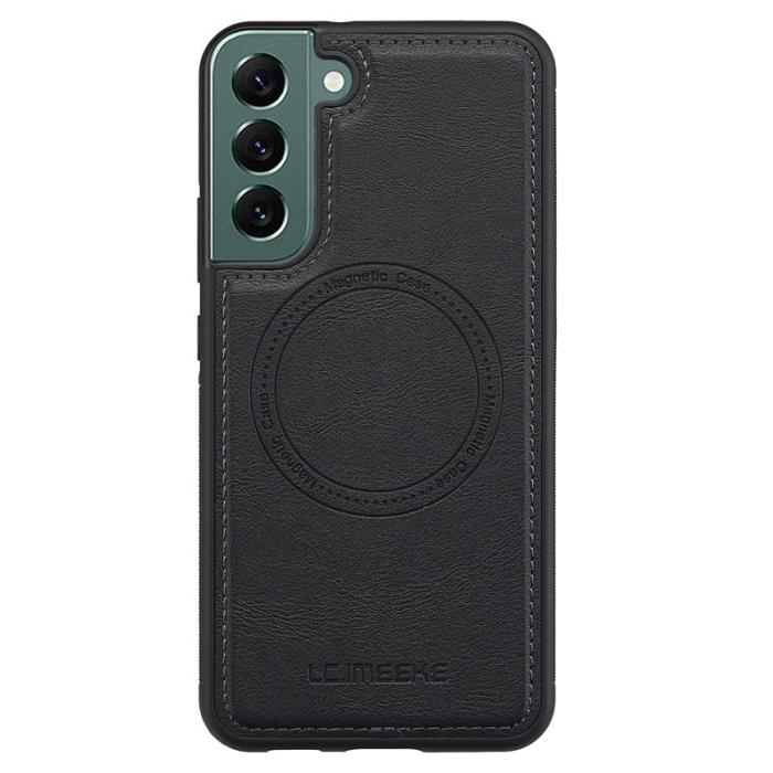 LC.imeeke - LC.IMEEKE Samsung Galaxy S22 5G Fodral Äkta läder - Svart