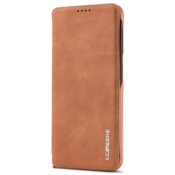 LC.imeeke - LC.IMEEKE Samsung Galaxy S22 5G Fodral - PU Läder - Brun