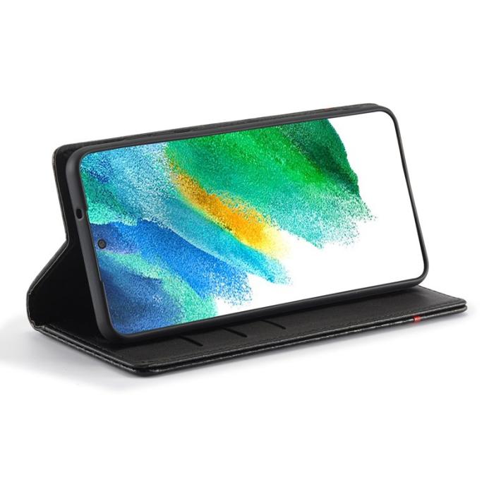 LC.imeeke - LC.IMEEKE Samsung Galaxy S22 Fodral Äkta läder - Horisontell Rand