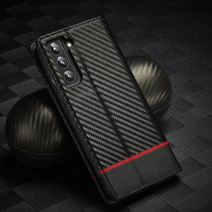 LC.imeeke - LC.IMEEKE Samsung Galaxy S22 Fodral Äkta läder - Horisontell Rand