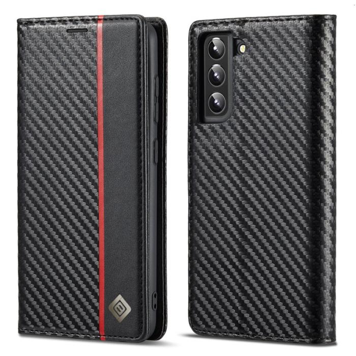 LC.imeeke - LC.IMEEKE Samsung Galaxy S22 Fodral Äkta läder - Vit