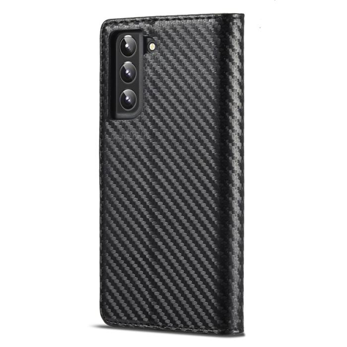 LC.imeeke - LC.IMEEKE Samsung Galaxy S22 Fodral Äkta läder - Vit