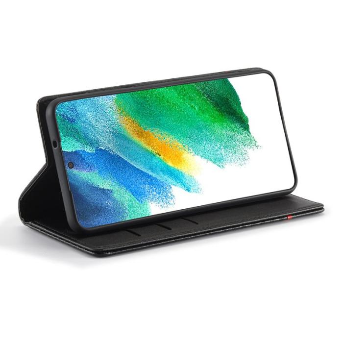 LC.imeeke - LC.IMEEKE Samsung Galaxy S22 Fodral Äkta läder - Vit