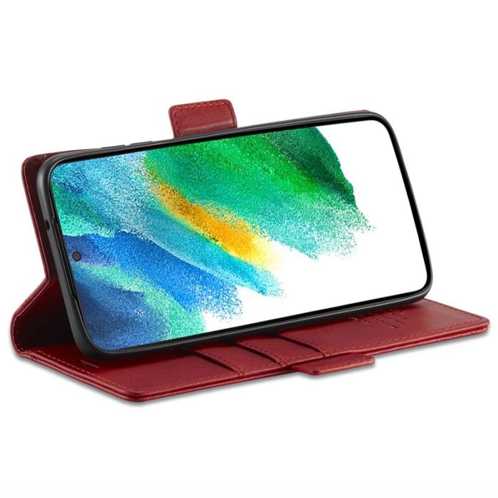 LC.imeeke - LC.IMEEKE Samsung Galaxy S22 Fodral i PU-läder - Röd