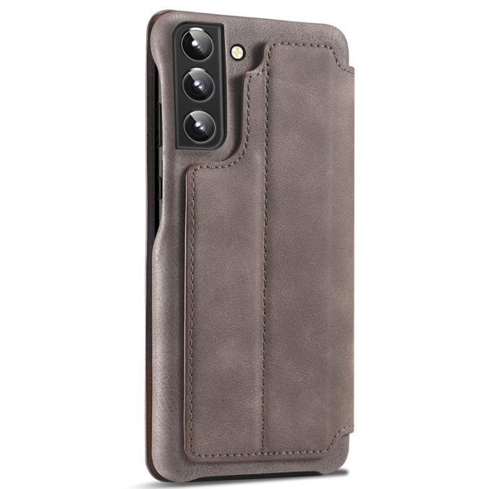 LC.imeeke - LC.IMEEKE Samsung Galaxy S22 Fodral - PU Läder - Kaffe