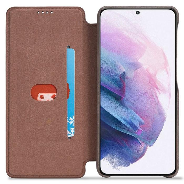 LC.imeeke - LC.IMEEKE Samsung Galaxy S22 Fodral - PU Läder - Kaffe