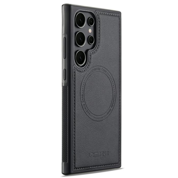 LC.imeeke - LC.IMEEKE Samsung Galaxy S22 Ultra Fodral Äkta läder - Svart