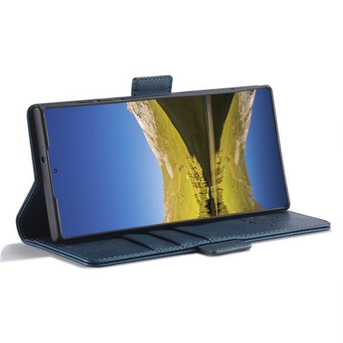 LC.imeeke - LC.IMEEKE Samsung Galaxy S22 Ultra Fodral - PU Läder - Blå