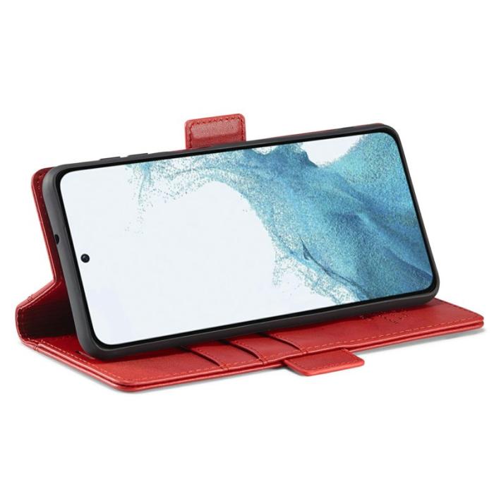 LC.imeeke - LC.IMEEKE Samsung Galaxy S23 FE Fodral Äkta läder - Röd