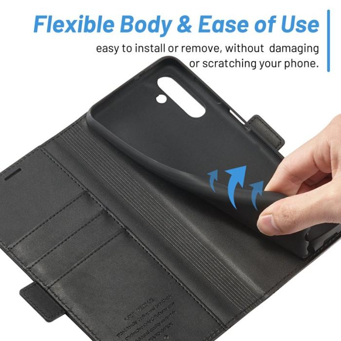 LC.imeeke - LC.IMEEKE Samsung Galaxy S23 FE Fodral Magnetisk - Svart