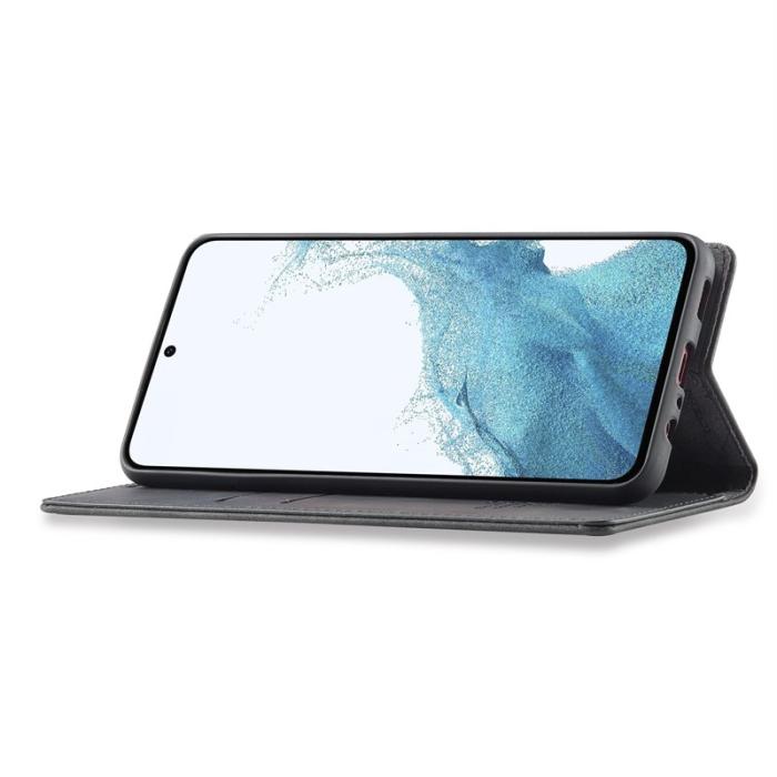 LC.imeeke - LC.IMEEKE Samsung Galaxy S23 FE Fodral Microfiber Läder - Svart