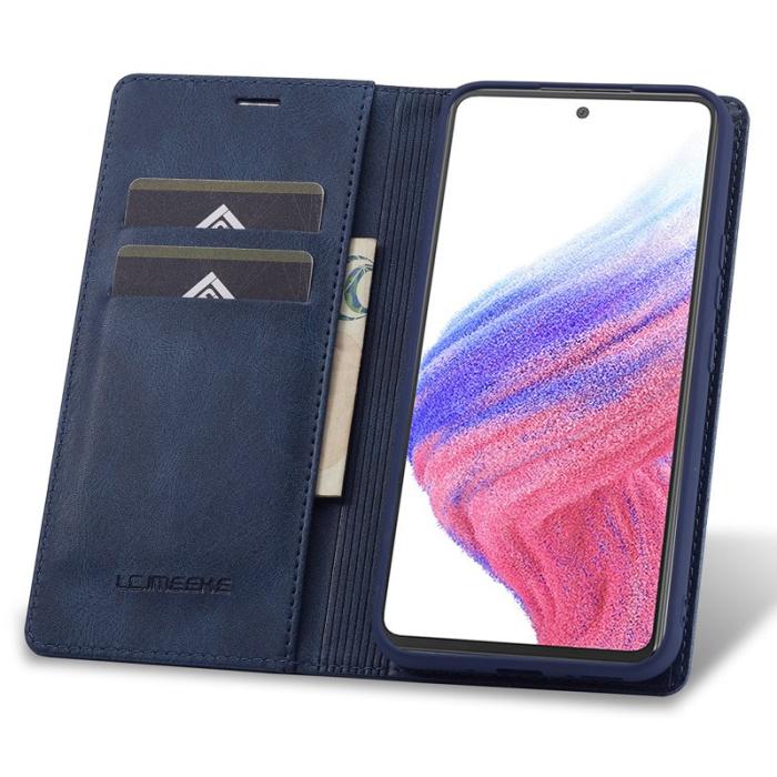 LC.imeeke - LC.IMEEKE Samsung Galaxy S23 FE Fodral PU Läder - Blå