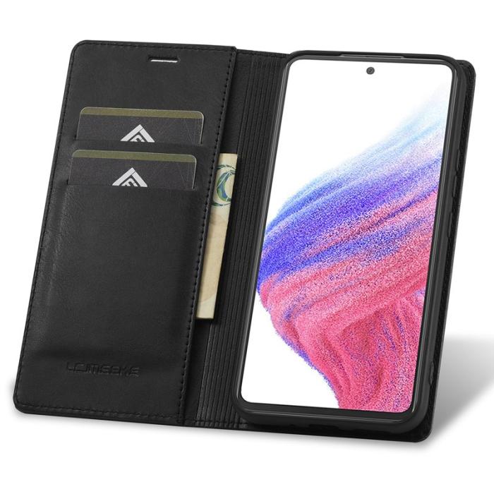 LC.imeeke - LC.IMEEKE Samsung Galaxy S23 FE Fodral PU Läder - Svart