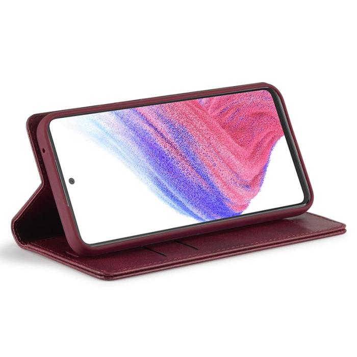 LC.imeeke - LC.IMEEKE Samsung Galaxy S23 FE Fodral Wallet PU Läder - Röd