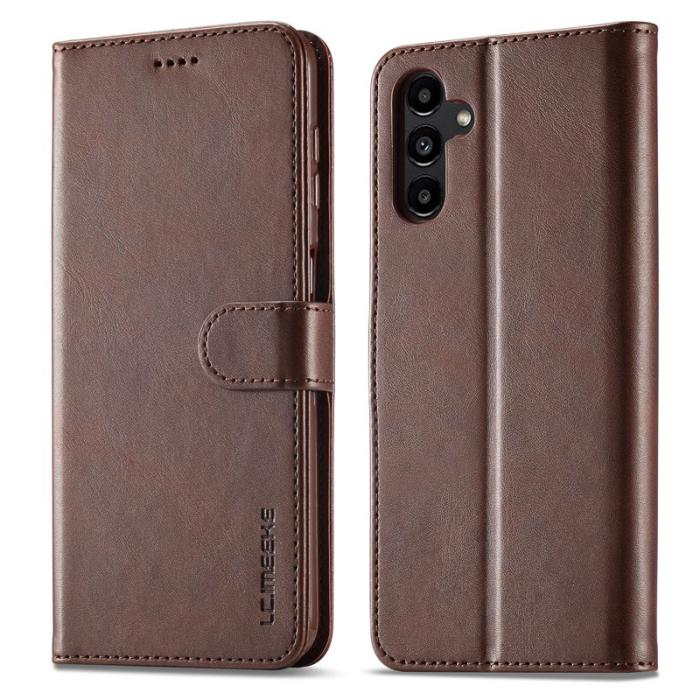 LC.imeeke - LC.IMEEKE Samsung Galaxy S23 FE Wallet Fodral PU Läder - Brun
