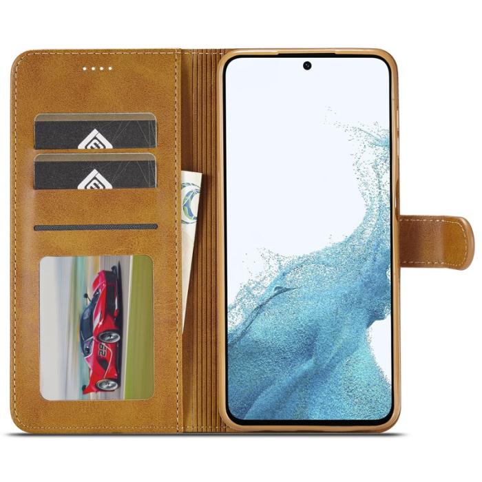 LC.imeeke - LC.IMEEKE Samsung Galaxy S23 FE Wallet Fodral PU Läder - Gul