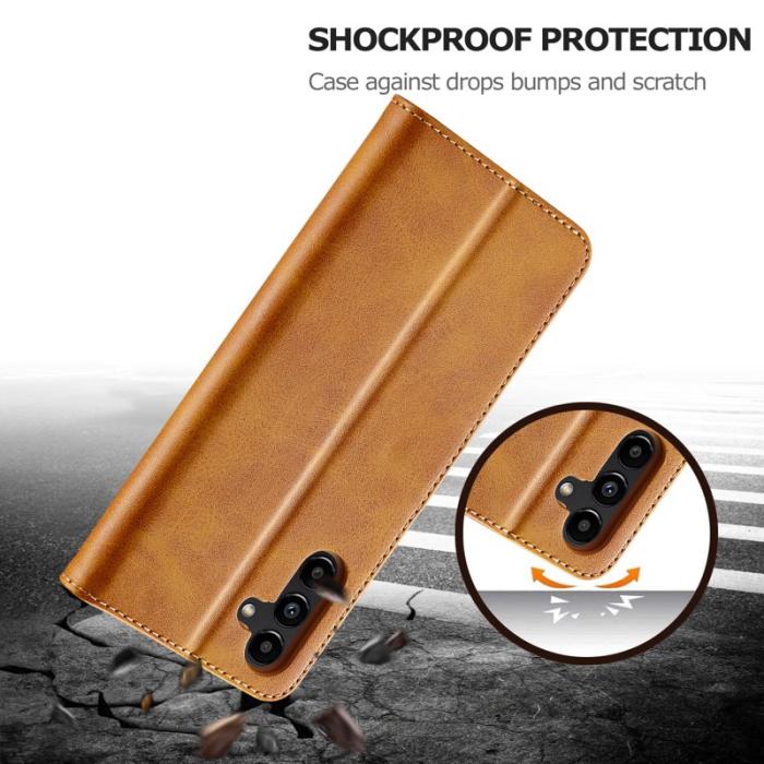 LC.imeeke - LC.IMEEKE Samsung Galaxy S23 FE Wallet Fodral PU Läder - Gul