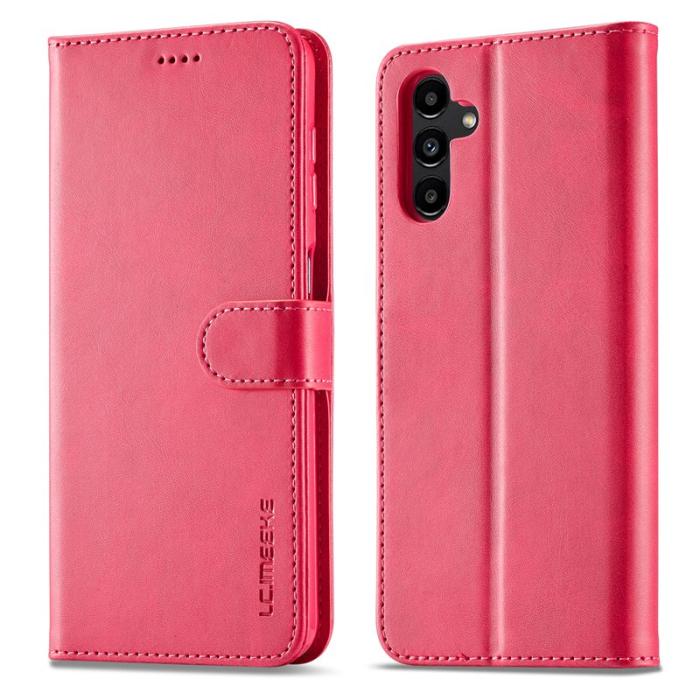 LC.imeeke - LC.IMEEKE Samsung Galaxy S23 FE Wallet Fodral PU Läder - Rosa