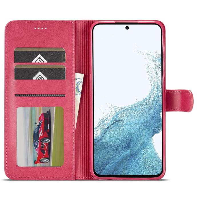 LC.imeeke - LC.IMEEKE Samsung Galaxy S23 FE Wallet Fodral PU Läder - Rosa