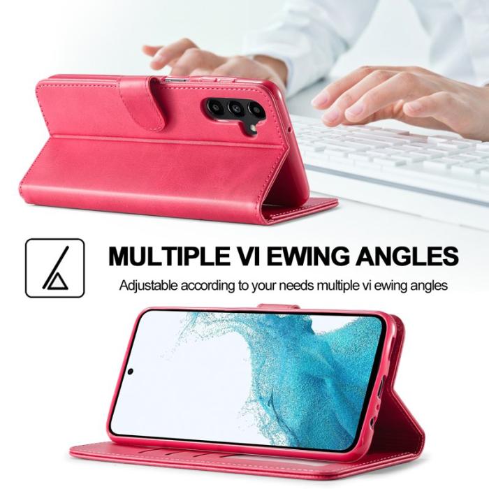 LC.imeeke - LC.IMEEKE Samsung Galaxy S23 FE Wallet Fodral PU Läder - Rosa