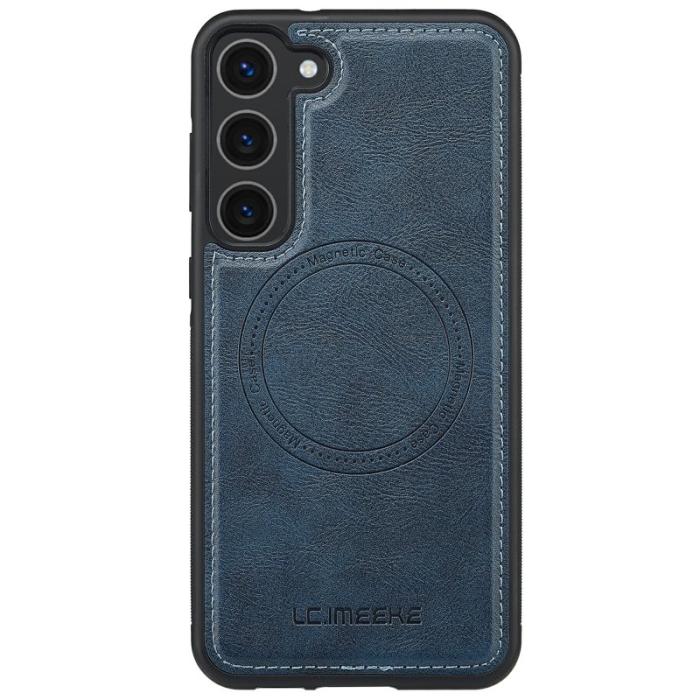 LC.imeeke - LC.IMEEKE Samsung Galaxy S23 Fodral Äkta läder - Blå