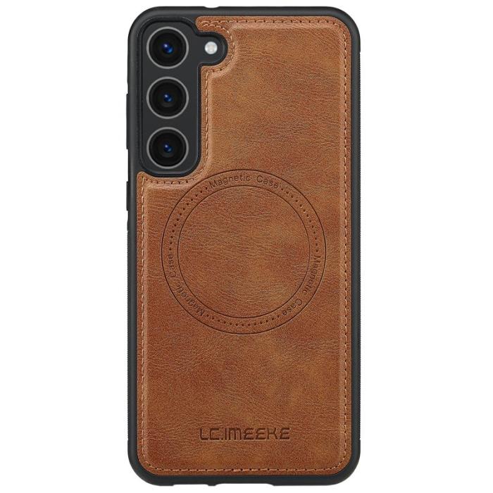 LC.imeeke - LC.IMEEKE Samsung Galaxy S23 Fodral Äkta läder - Brun